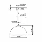 Duschkopf in Stahl Chrom Finish Glocke Made in Italy - Auro Viadurini