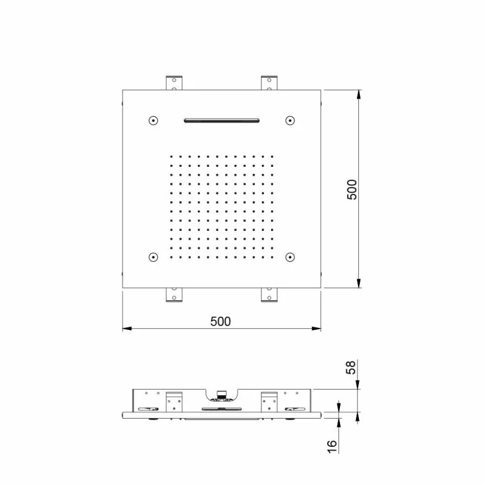 Duschkopf aus Edelstahl mit Farbtherapie Made in Italy - Solver Viadurini
