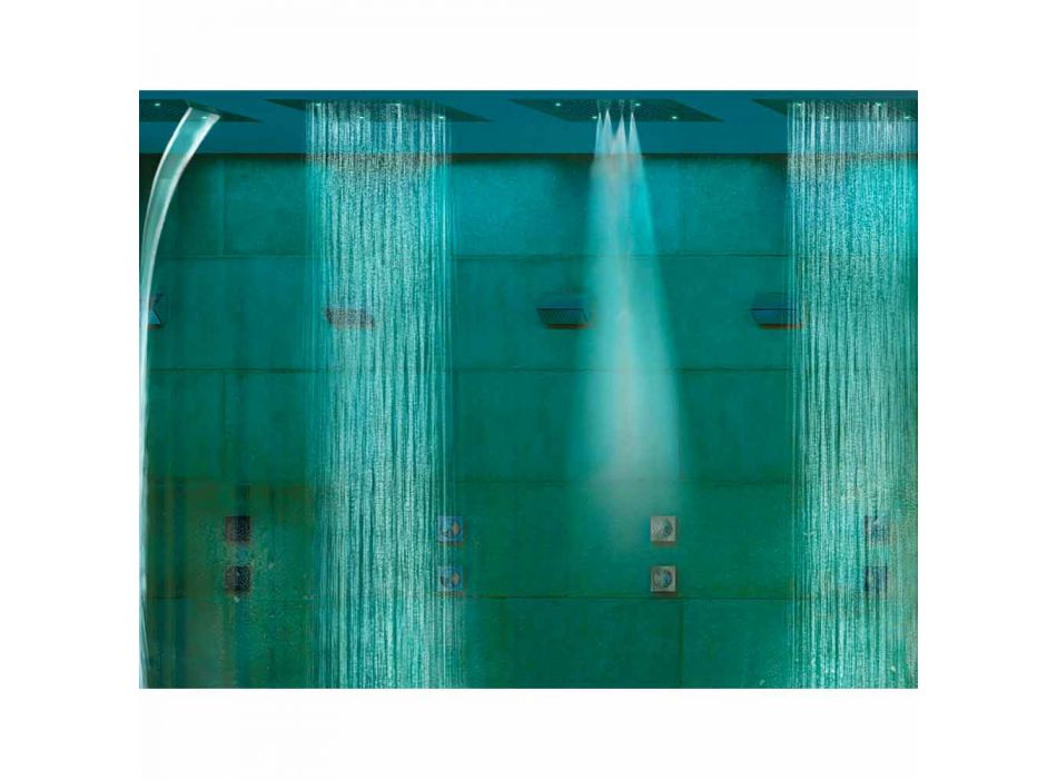 Moderne Vierfunktionsdusche Dusche und Farbtherapie-Traum Viadurini