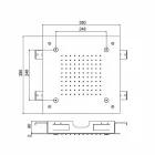 Quadratischer Duschkopf aus Edelstahl mit Verneblern Made in Italy - Selmo Viadurini