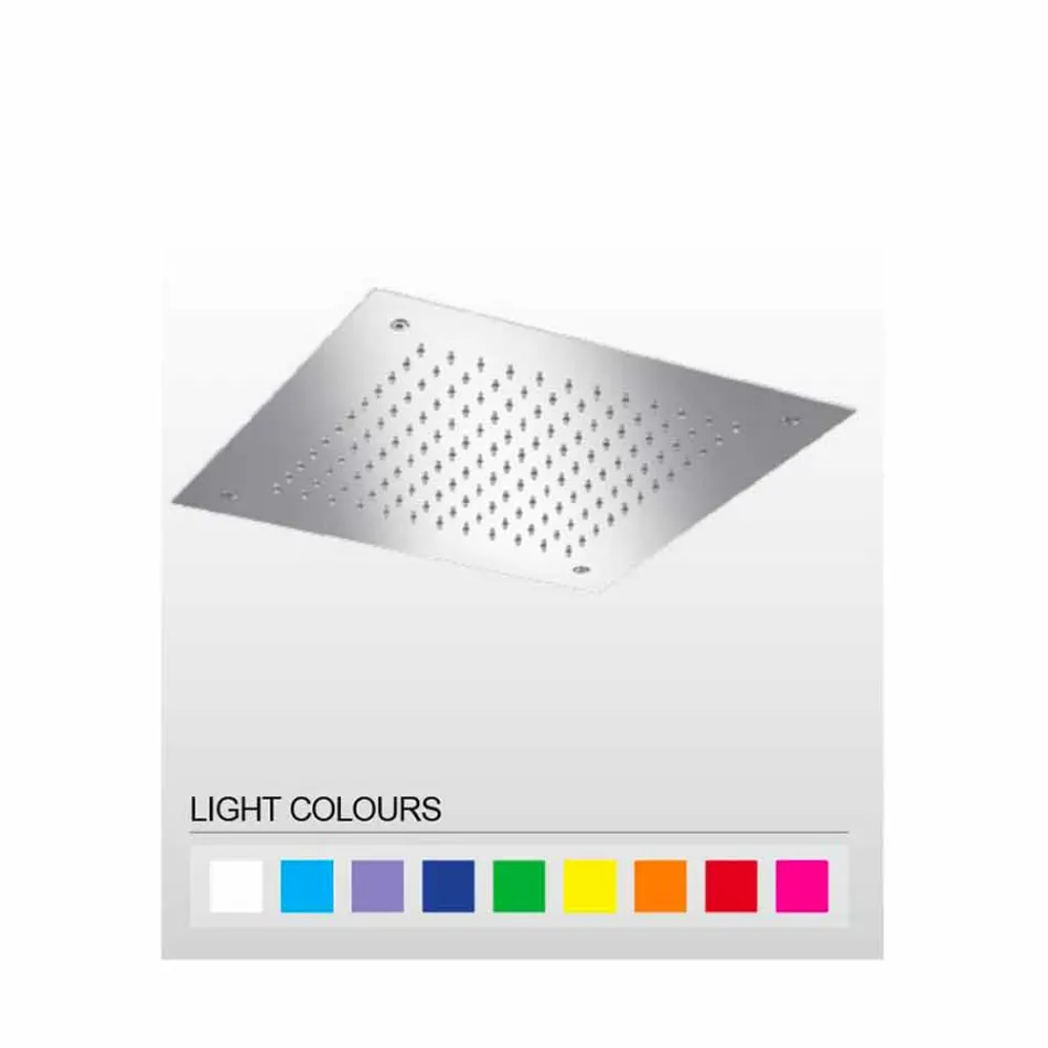 Quadratischer Single Jet Duschkopf aus Edelstahl Made in Italy - Jet Viadurini