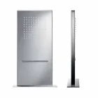 Rechteckiger Wandduschkopf aus Edelstahl Made in Italy - Anito Viadurini