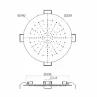 Duschkopf mit runder Decke aus modernem Stahl Made in Italy - Damian Viadurini