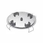 Duschkopf mit runder Decke aus modernem Stahl Made in Italy - Damian Viadurini