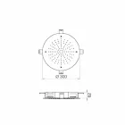 Runder Single Jet Duschkopf aus Edelstahl Made in Italy - Schwefel Viadurini