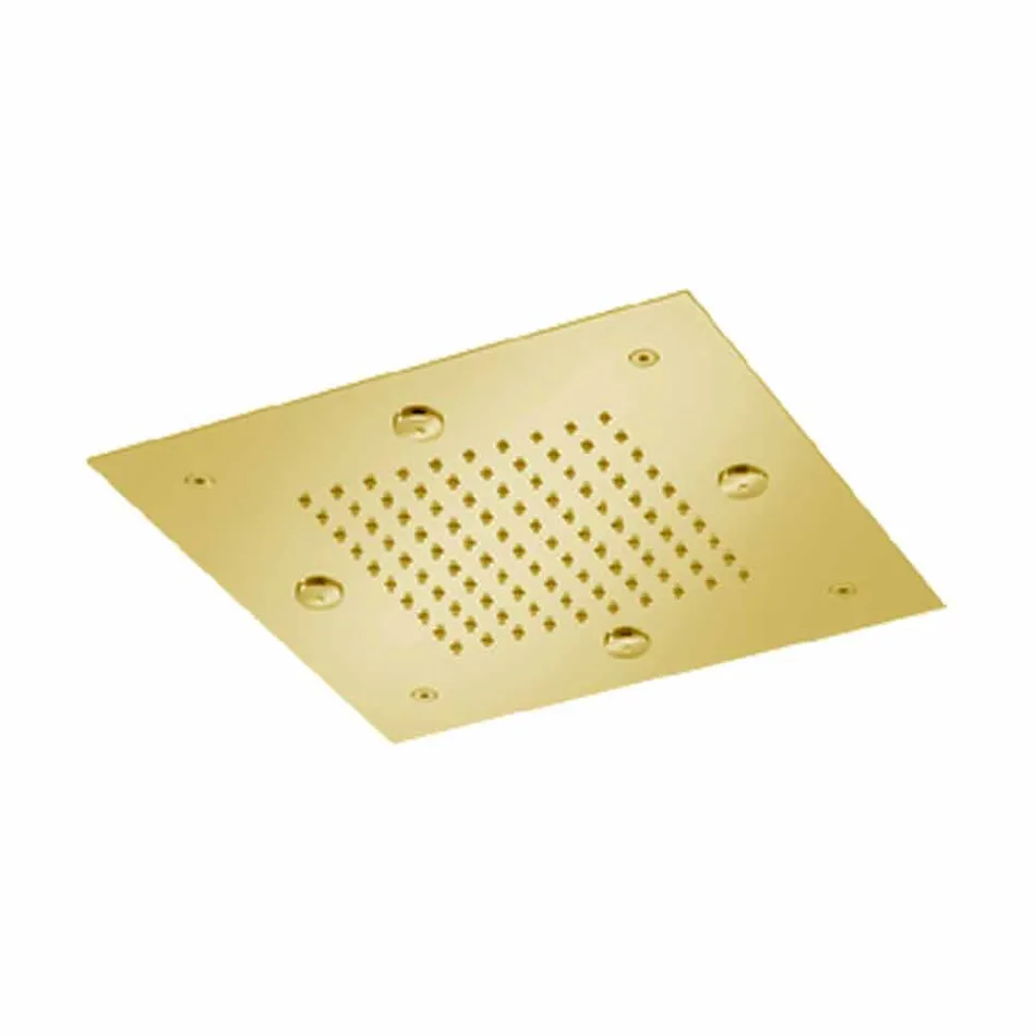 Stahlduschkopf mit Regenstrahl und Verneblern Made in Italy - Selmo Viadurini