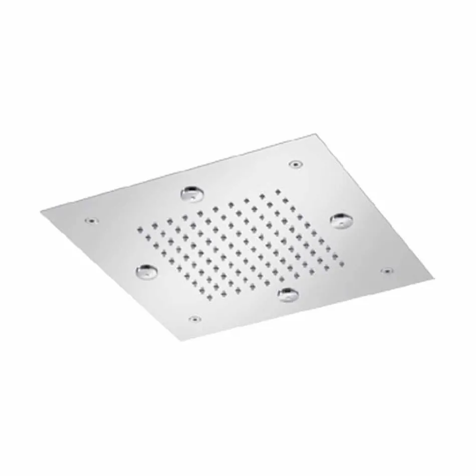 Stahlduschkopf mit Regenstrahl und Verneblern Made in Italy - Selmo Viadurini