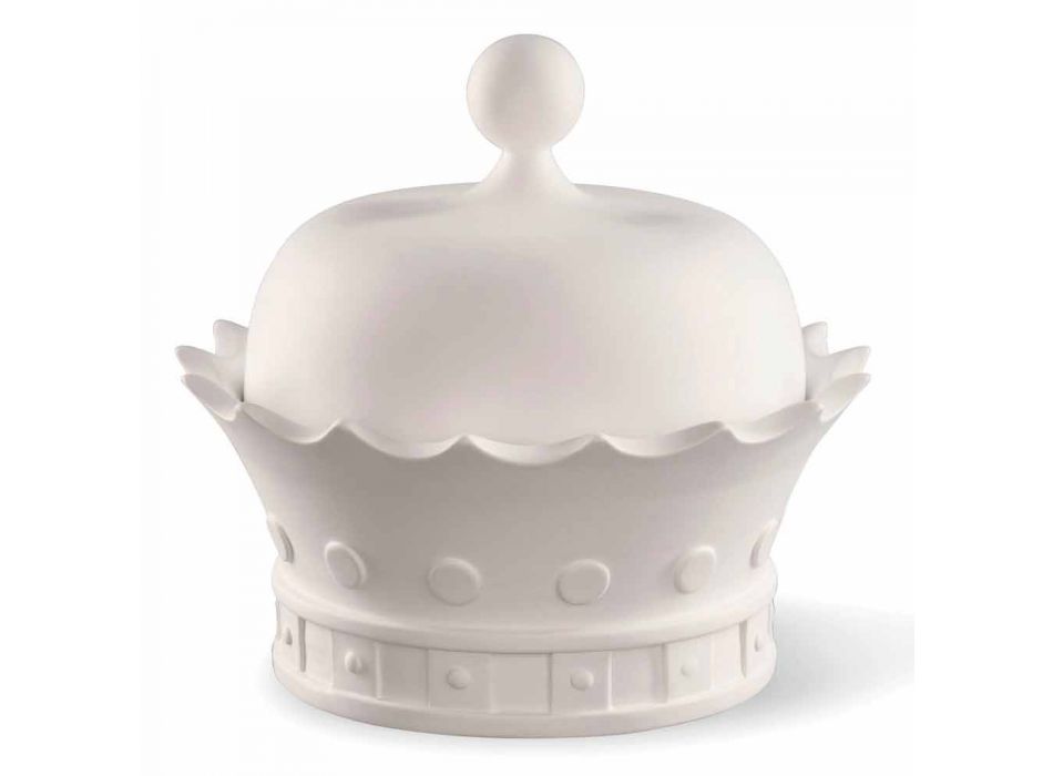 Handgefertigtes Keramik-Ornament in Form einer Krone Made in Italy - Kingo Viadurini