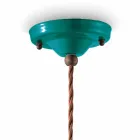 farbige Keramiksuspension und Antikmessing Maya Ferroluce Viadurini