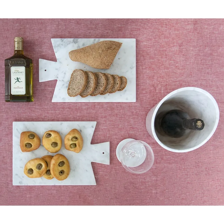 Moderne Untersetzer aus farbigem Marmor Made in Italy, 2 Stück - Nessa Viadurini