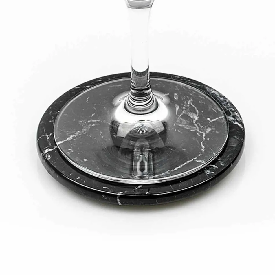 Moderne Untersetzer aus farbigem Marmor Made in Italy, 2 Stück - Nessa Viadurini