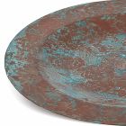 Handverzinntes Tischset aus grünem oder braunem Kupfer 6 Stück 28 cm - Rocho Viadurini