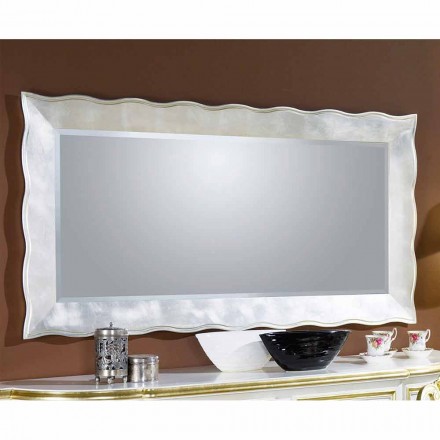 Handgemachter rechteckiger italienischer Wandspiegel made in Italy Simone Viadurini