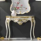 Wandspiegel aus Tannenholz, Konsole, made in Italy mdf top Gianluca Viadurini