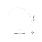 Spiegel mit LED-Hintergrundbeleuchtung nur auf der runden Seite. Hergestellt in Italien – Marke Viadurini