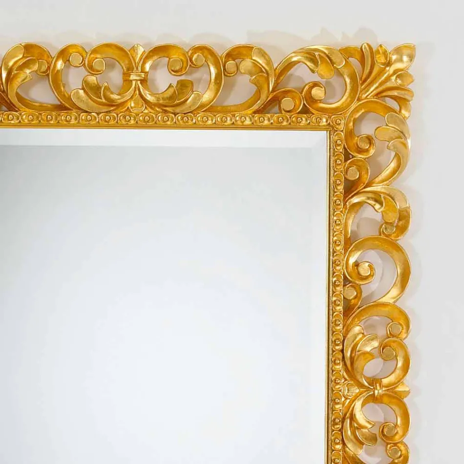 Wandspiegel klassisches Design mit Blattgold Finish Paris Viadurini