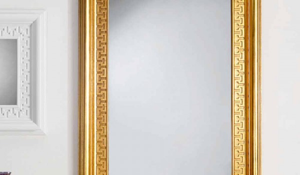 Wandspiegel in mediterranen Design gold 96x132 Viva