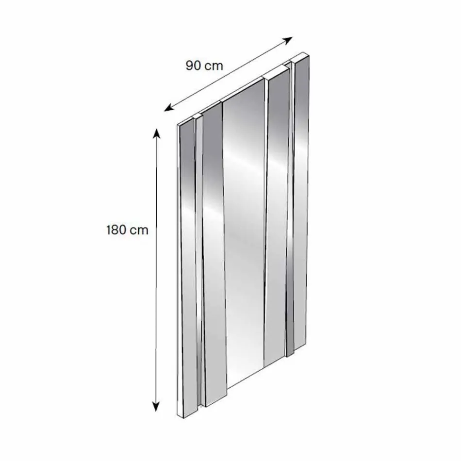 Modernes Design Glas- und Metallwandspiegel Made in Italy - Pallino Viadurini