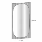 Moderner Wandspiegel mit bronzefarbenem Spiegel Made in Italy - Bandolero Viadurini