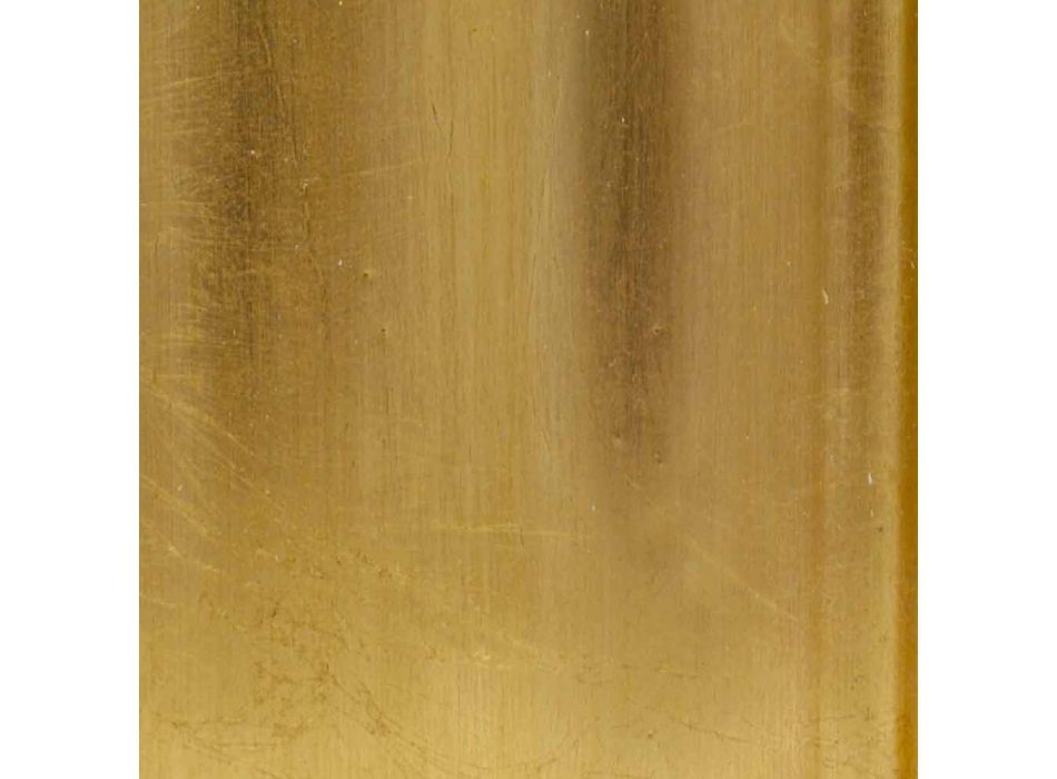 Gold, Silber Wandspiegel aus Tannenholz Made Italy Silvio Viadurini