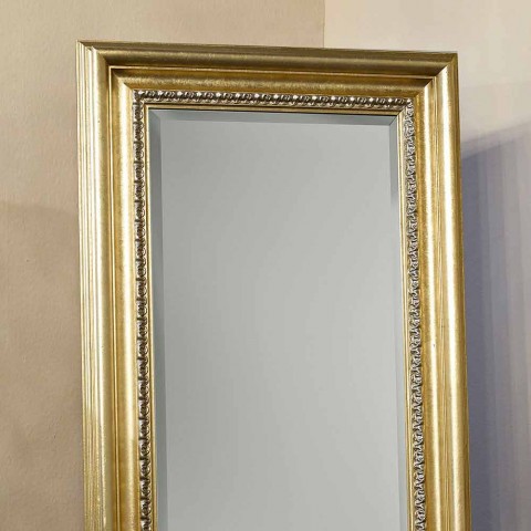 Bodenspiegel mit Sockel aus Holz, handgefertigt in Italien Leonardo