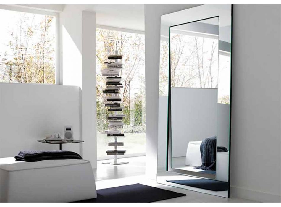 Rechteckiger Bodenspiegel mit modernem Design Made in Italy - Salamina Viadurini