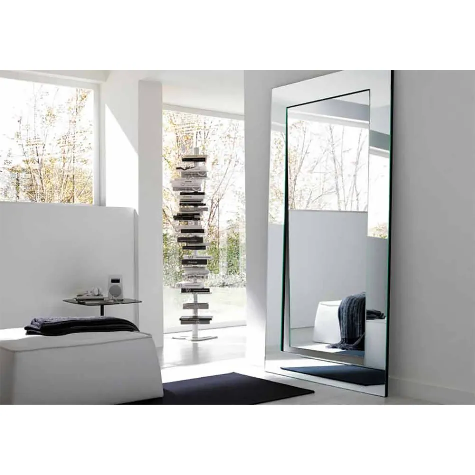 Rechteckiger Bodenspiegel mit modernem Design Made in Italy - Salamina Viadurini