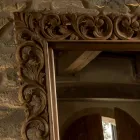 Geschnitzter Spiegel aus massivem Teakholz - Auguste Viadurini