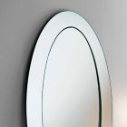 Moderner ovaler Bodenspiegel mit geneigtem Rahmen Made in Italy - Salamina Viadurini