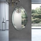 Ovaler Designspiegel in verspiegelter Kristalloptik, hergestellt in Italien – Eclisse Viadurini