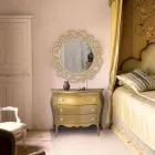 Runder Spiegel mit durchbrochenem Muster, hergestellt in Italien – Ferona Viadurini