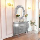 Runder Spiegel mit durchbrochenem Muster, hergestellt in Italien – Ferona Viadurini