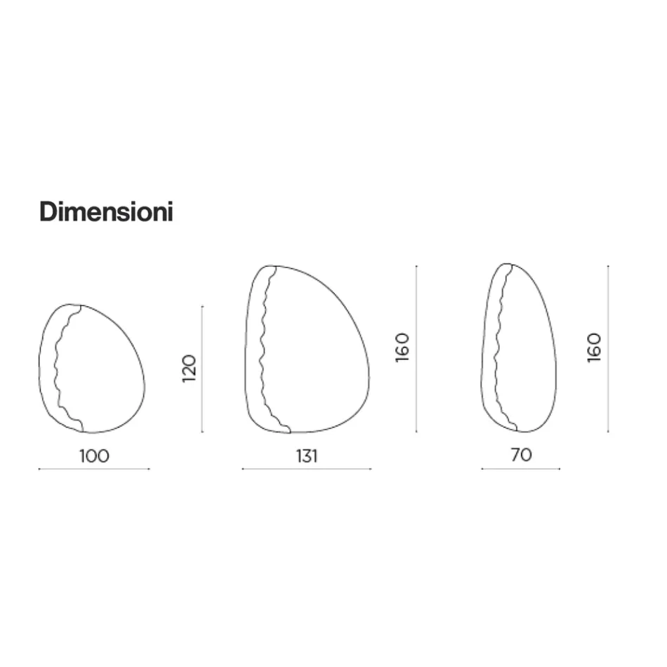 Geformter Spiegel mit Einsatz aus gesprenkeltem Glas, hergestellt in Italien - Amata Viadurini
