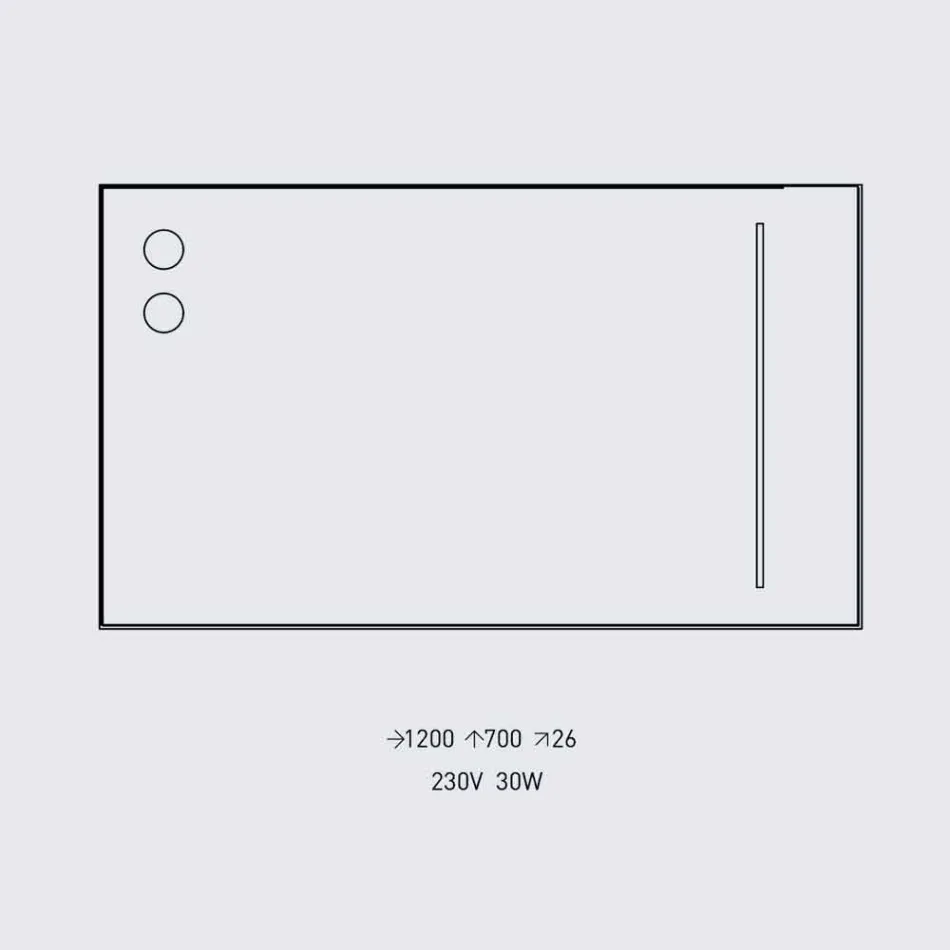 Wandspiegel mit 2 Glühbirnen und schwarzem Aluminiumrahmen Made in Italy - Rahmen Viadurini