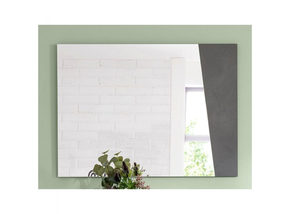 Wandspiegel mit italienischem Design aus glänzend weißem Schieferholz - Joris Viadurini