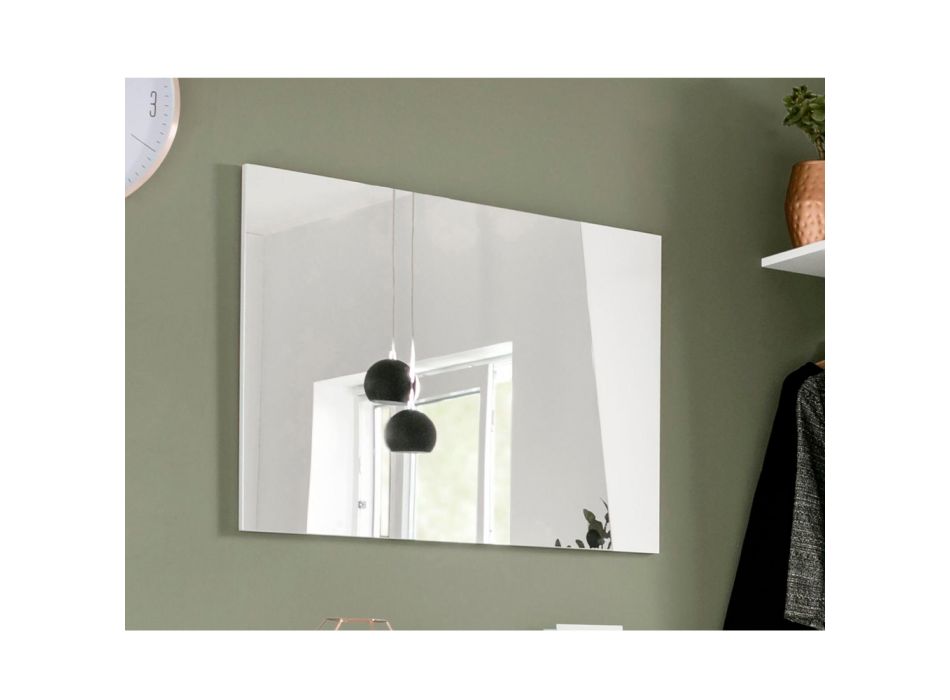 Wandspiegel mit glänzend weißem Holz oder Schiefer im italienischen Design - Joris Viadurini