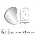 Wand-Badezimmerspiegel mit LED-Pirro-Hintergrundbeleuchtung Viadurini