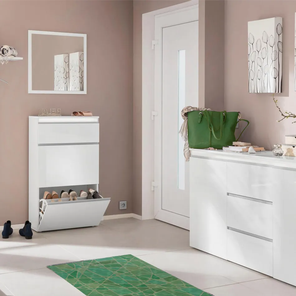 Quadratischer Wandspiegel mit weißem oder anthrazitfarbenem Rahmen - Emanuelito Viadurini