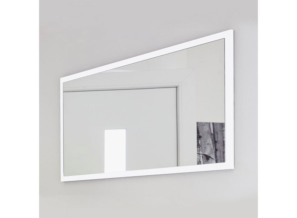 Rechteckiger Wandspiegel mit weißem oder anthrazitfarbenem Rahmen - Emanuelito Viadurini