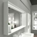 Wand-Badezimmerspiegel mit LED-Licht und Holzrahmen Made in Italy - Geppio