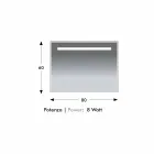 Wand Badezimmerspiegel mit aluminiumähnlichem Rahmen Made in Italy - Tobi Viadurini