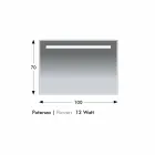 Wand Badezimmerspiegel mit Rahmen aus ähnlichem Aluminium Made in Italy - Tobi Viadurini