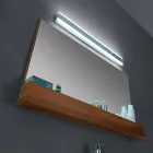 Wand-Badezimmerspiegel aus natürlichem Teakholz mit Aufbewahrungsfach - Palima Viadurini