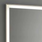 Badezimmerspiegel aus Aluminiumimitat mit Hintergrundbeleuchtung Made in Italy - Palau Viadurini