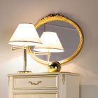 Klassischer ovaler Spiegel mit Blattgoldrahmen Made in Italy - Precious Viadurini