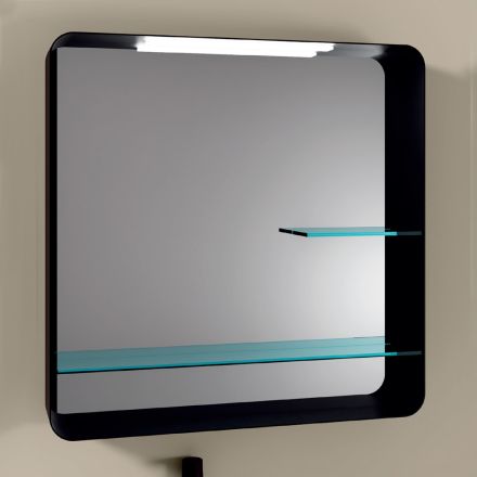 Spiegel mit Metallrahmen und 2 Glasböden, hergestellt in Italien – William Viadurini