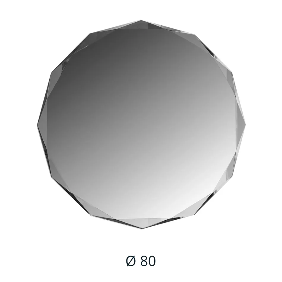 Diamantgeätzter Spiegel mit abgeschrägter Kante – Excelsior Viadurini