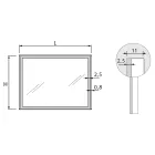 Spiegel mit integrierten Lichtern und Kristallrahmen, hergestellt in Italien – Isaac Viadurini