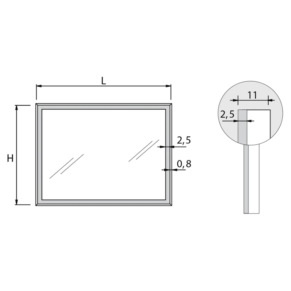 Spiegel mit integrierten Lichtern und Kristallrahmen, hergestellt in Italien – Isaac Viadurini