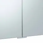 Containerspiegel mit 3 Türen mit 9 Innenregalen und LED-Beleuchtung - Ratsche Viadurini